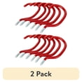 thumbnail image 1 of (2 pack) Hyper Tough Screw-in Vinyl Coated Bicycle Hook Value Pack, Red (6 Pack), 1 of 9