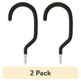 thumbnail image 1 of (2 pack) Hyper Tough Screwin Heavy Duty Steel Garage Bicycle Hook, Black, 1 of 4
