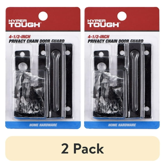 (2 pack) Hyper Tough Steel Privacy Chain Door Guard, Oil Rubbed Brass Finish