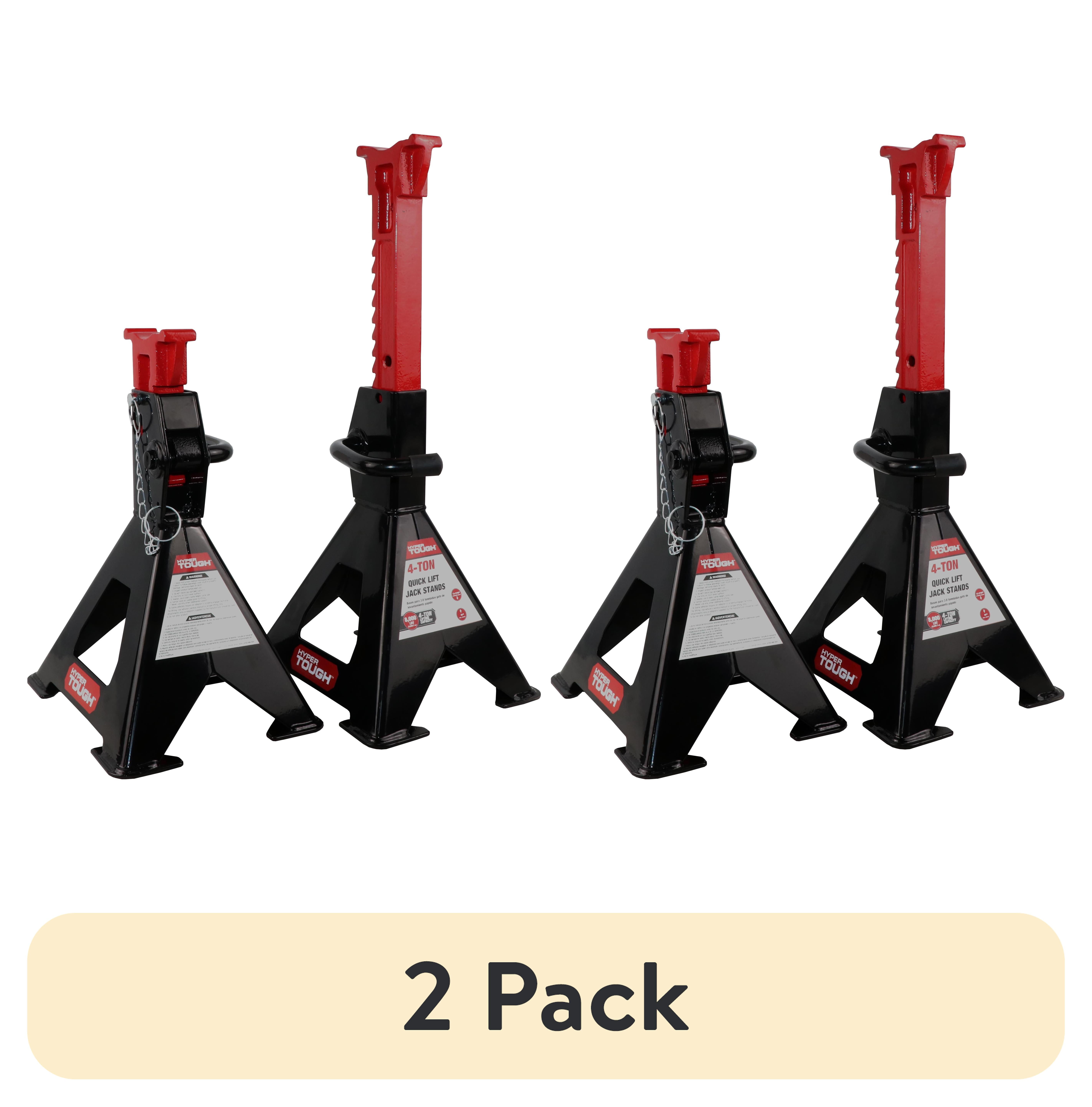 2 pack) Hyper Tough TH54006D 4Ton Capacity Steel Quick Lift Jack