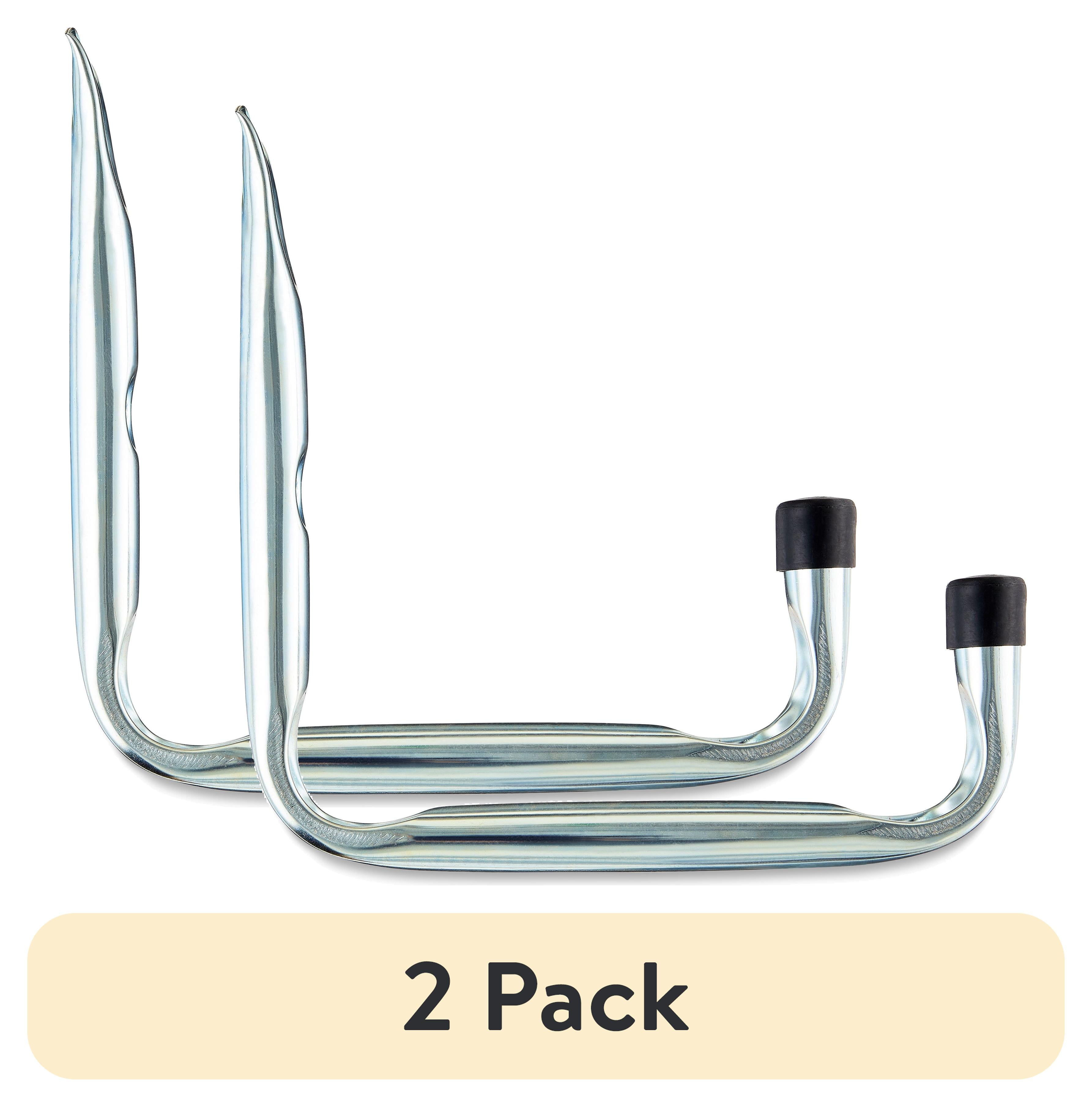 (2 pack) Hyper Tough Wall Mounted Large Utility Garage Storage Hook, Zinc Plated Steel