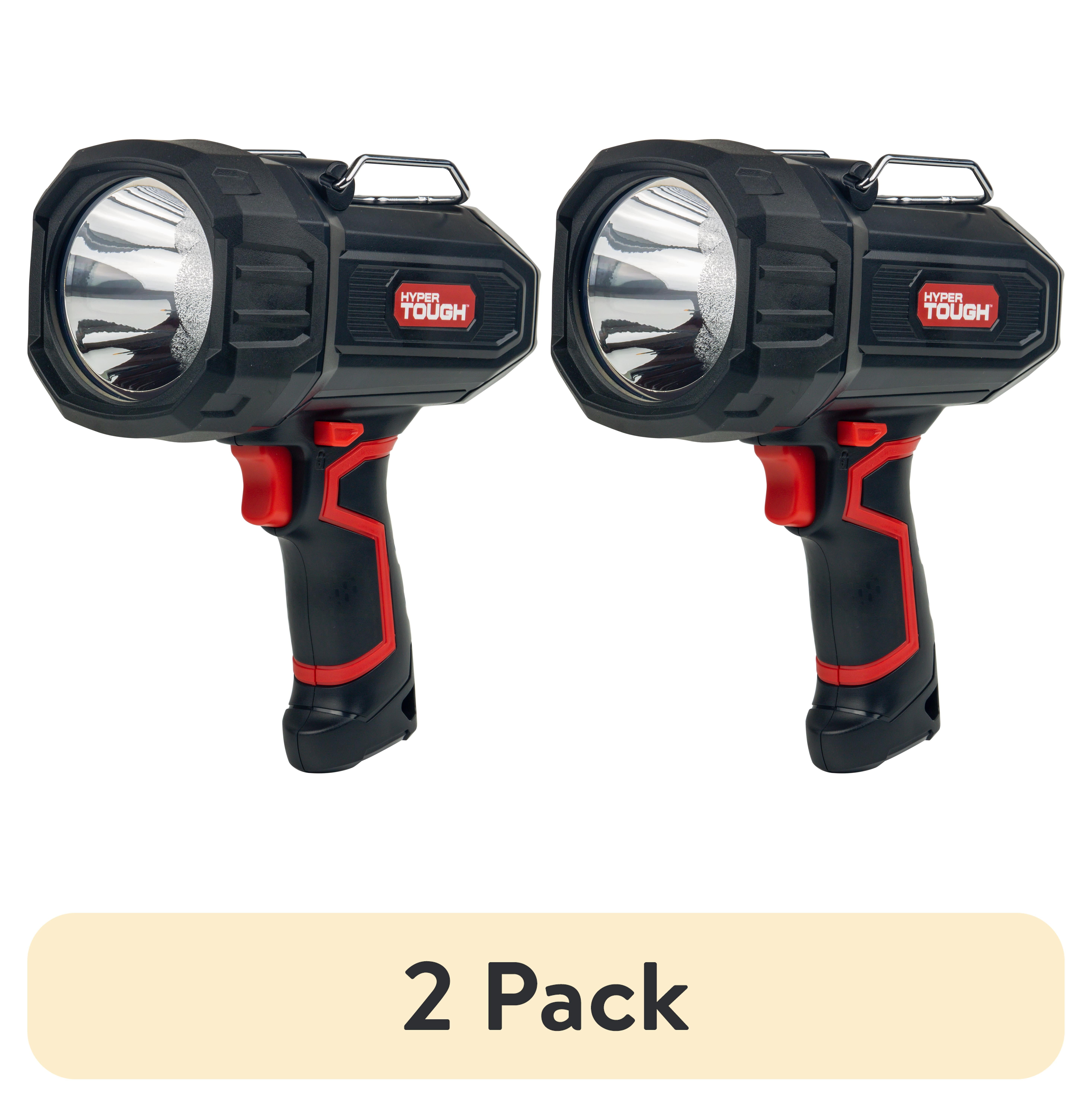 (2 pack) Hyper Tough 500LM Rechargeable LED Spotlight With Built-in 2000mAh Lithium-Ion Battery For Hands-Free Use