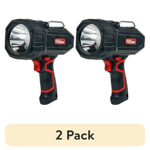 (2 pack) Hyper Tough 500LM Rechargeable LED Spotlight With Built-in 2000mAh Lithium-Ion Battery For Hands-Free Use