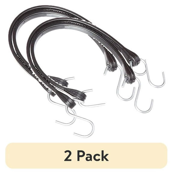 (2 pack) HyperTough 6-Pack Tarp Strap with Steel Hooks, 15", 21", & 31" Straps