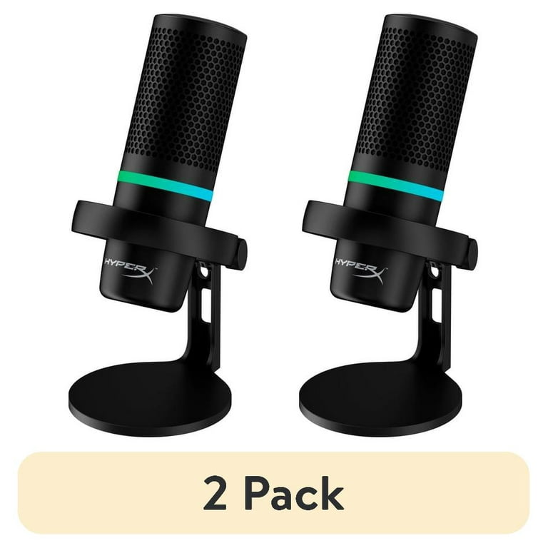 2 pack) HyperX DuoCast – RGB USB Condenser Microphone for PC, PS5