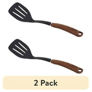 (2 pack) IMUSA Chef WL Slotted Turner with Wood Look Handle