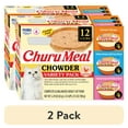 thumbnail image 1 of (2 pack) INABA Churu Meal Chowder Adult Wet Cat Food, 2.29 oz cup, 12-count, Chicken Variety Pack, 1 of 8