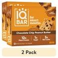 thumbnail interactive-video image 1 of (2 pack) IQBAR Chocolate Chip Peanut Butter Protein Bars - Vegan Energy Bars - High Fiber Vegan Snacks - 4 Count Box, 1 of 8