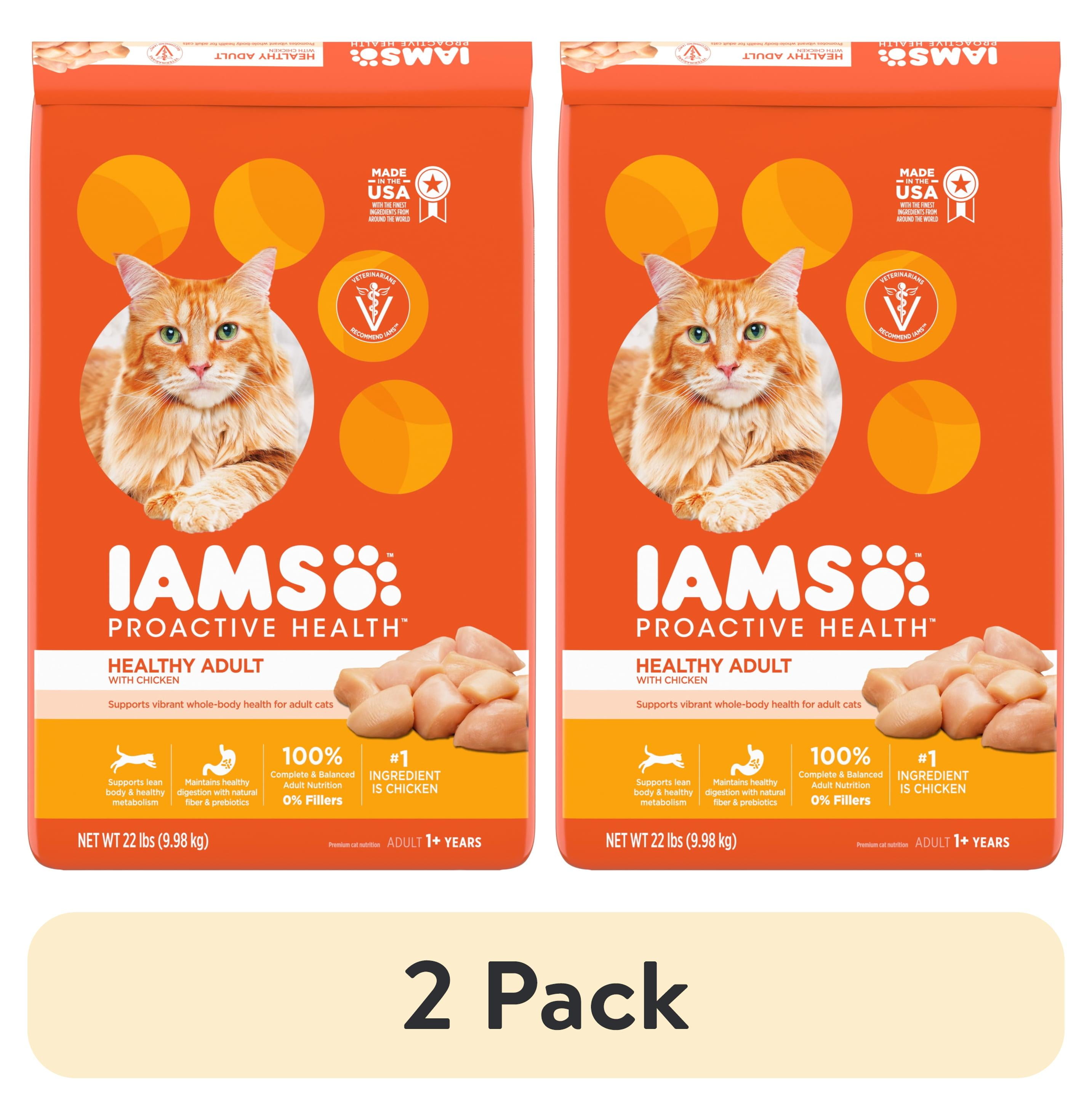 Free Shipping! IAMS Healthy Adult Dry Cat Food with Chicken, 22 lb Bag,  Supports Heart, Skin, Coat - Walmart.com