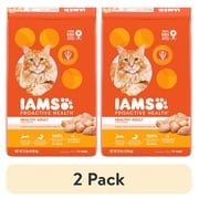 2 pack Iams Proactive Health Chicken Flavor Dry Cat Food, 22 Lb Bag