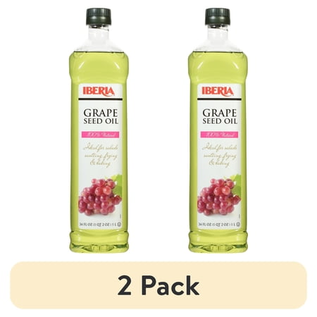 (2 pack) Iberia 100% Natural Grape Seed Oil 34 fl oz