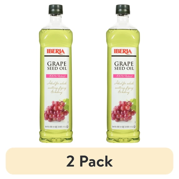 (2 pack) Iberia 100% Natural Grape Seed Oil 34 fl oz