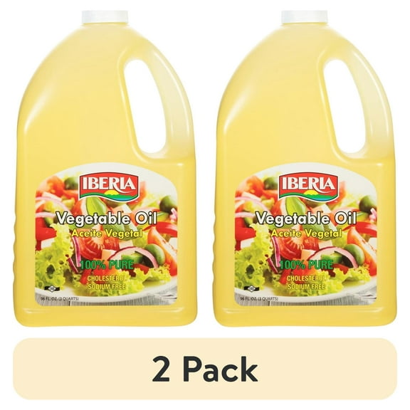 (2 pack) Iberia 100% Pure Vegetable Oil 96 fl oz
