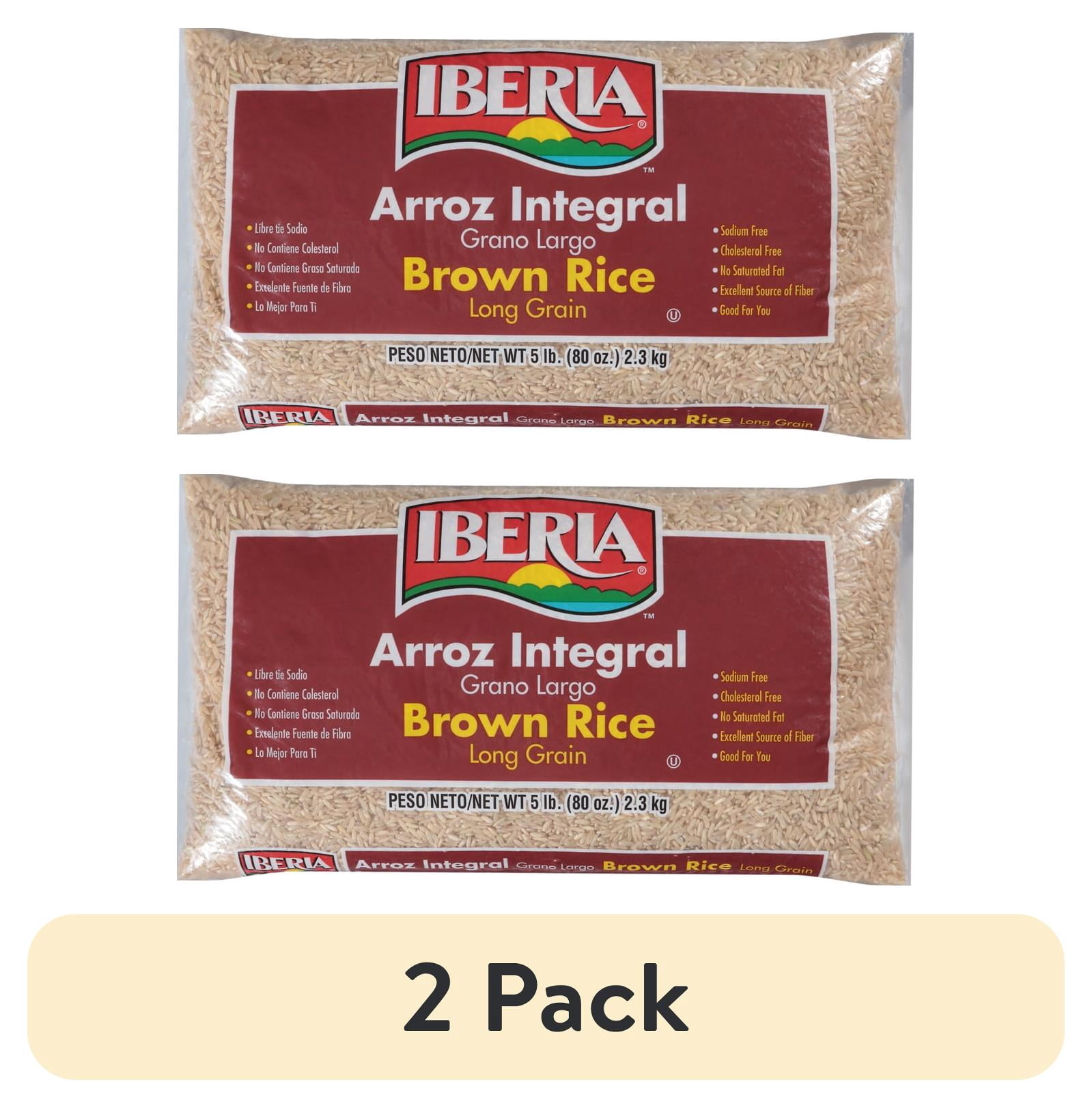 (2 pack) Iberia Long Grain Brown Rice 5 lb