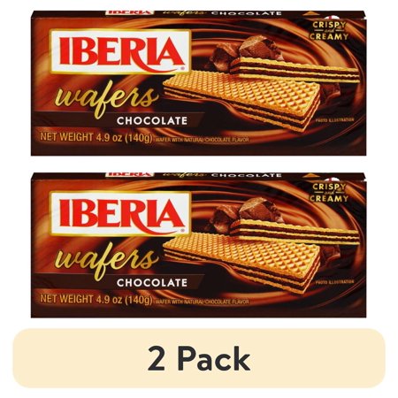(2 pack) Iberia Chocolate Wafers 4.9 oz