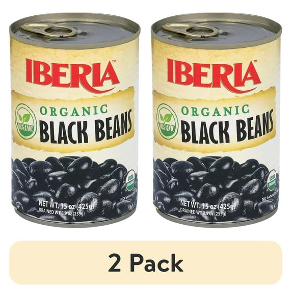 (2 pack) Iberia Organic Black Beans 15 oz