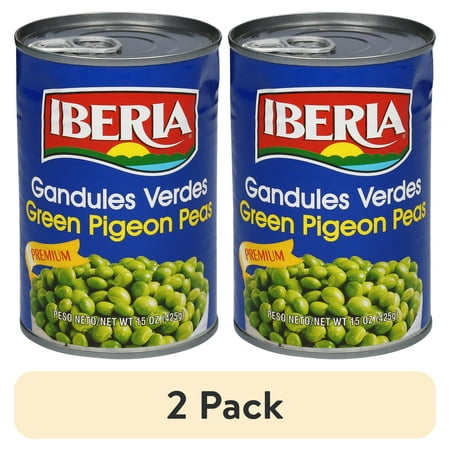 (2 pack) Iberia Premium Green Pigeon Peas 15 oz