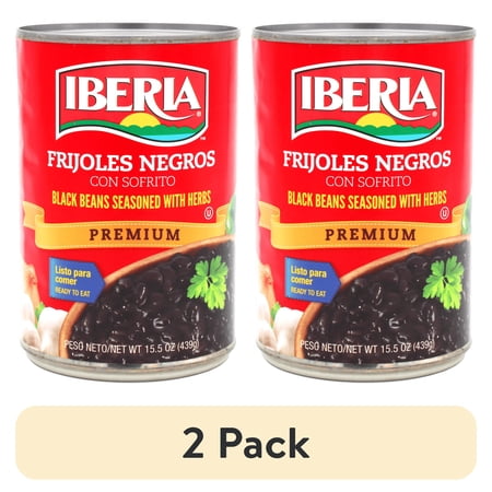 (2 pack) Iberia Ready-To-Eat Black Beans, 15 oz