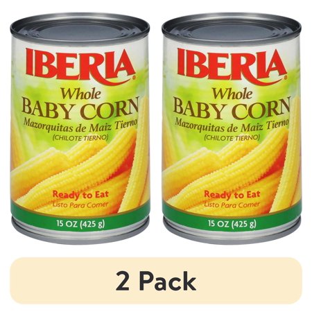 (2 pack) Iberia Whole Baby Corn 15 oz