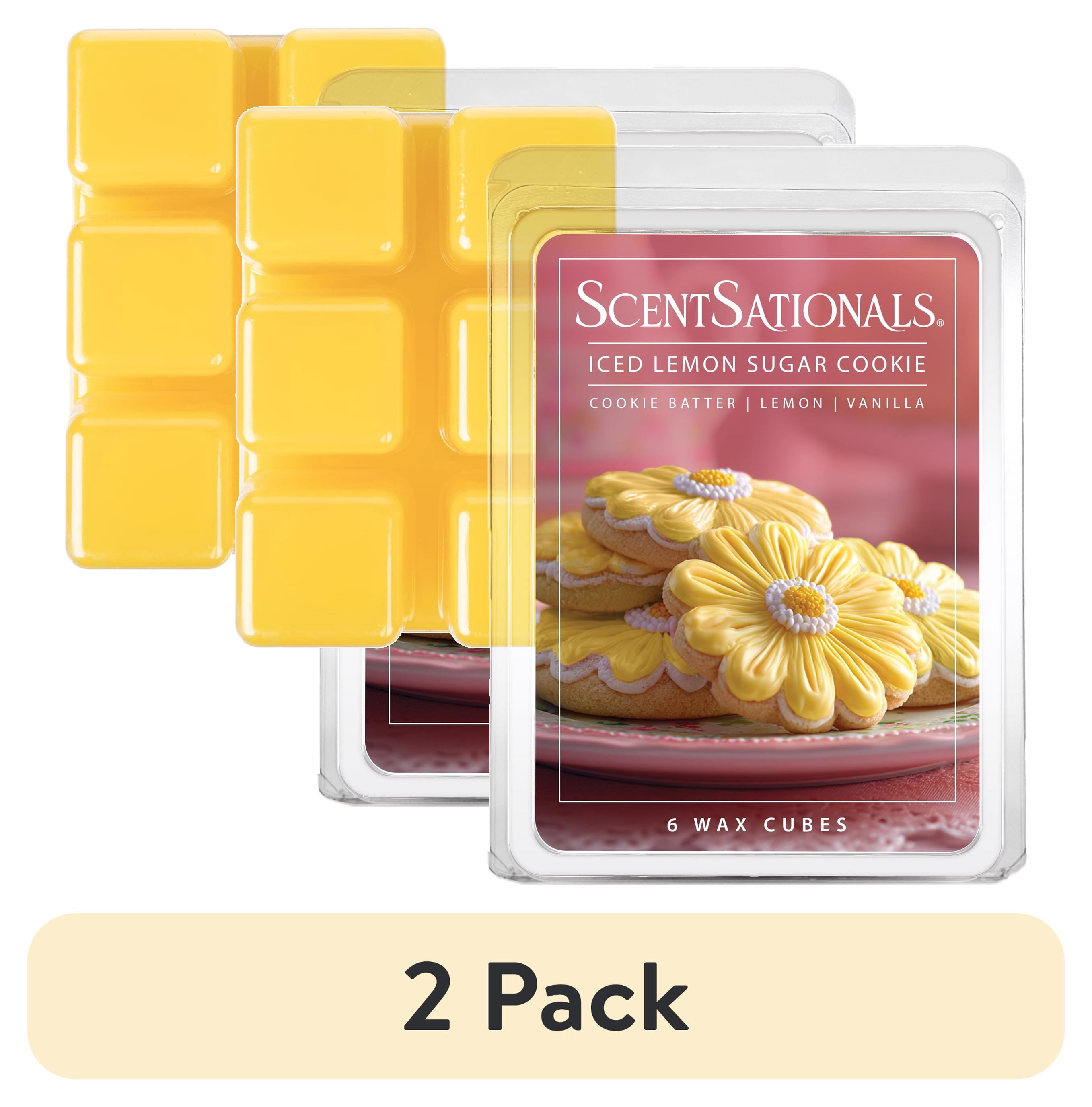 (2 pack) Iced Lemon Sugar Cookie Scented Wax Melts, ScentSationals, 2.5 oz