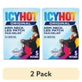 thumbnail image 1 of (2 pack) Icy Hot Original Pain Relief Patch, Medium Size Fabric Patches for Arm, Neck and Leg With Menthol 5%, Ice and Heat Contrast Therapy for Backaches, Joints, Muscle Strains and Arthritis, 5 ct., 1 of 17