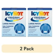 (2 pack) Icy Hot Original Topical Pain Reliever Patches, Numbing Cream and Muscle Rub Alternative, 5% Menthol, Large, 5 Count