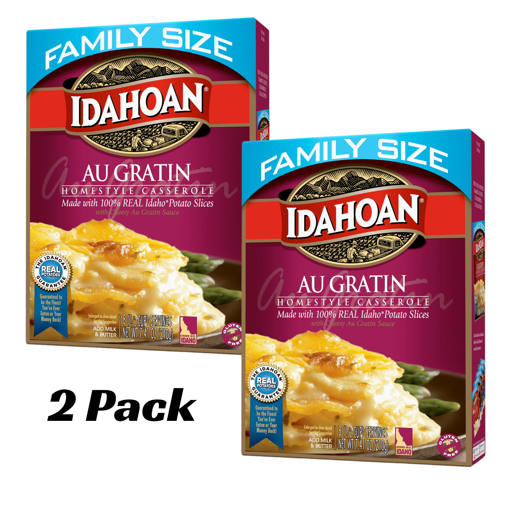 (2 pack) Idahoan Au Gratin Homestyle Casserole Family Size, 7.34 oz