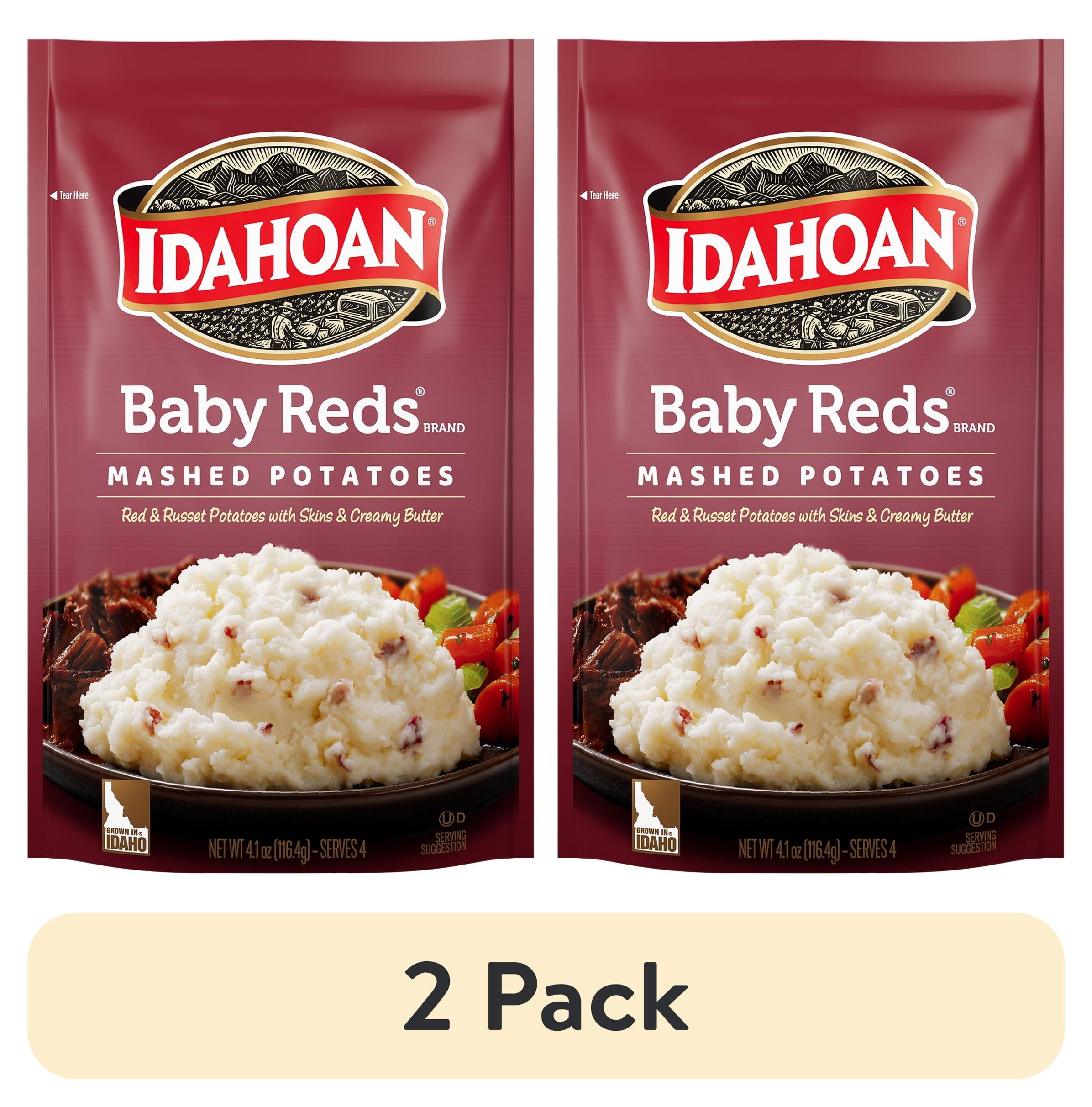 (2 pack) Idahoan Baby Reds Mashed Potatoes Side Dish, 4.1 oz