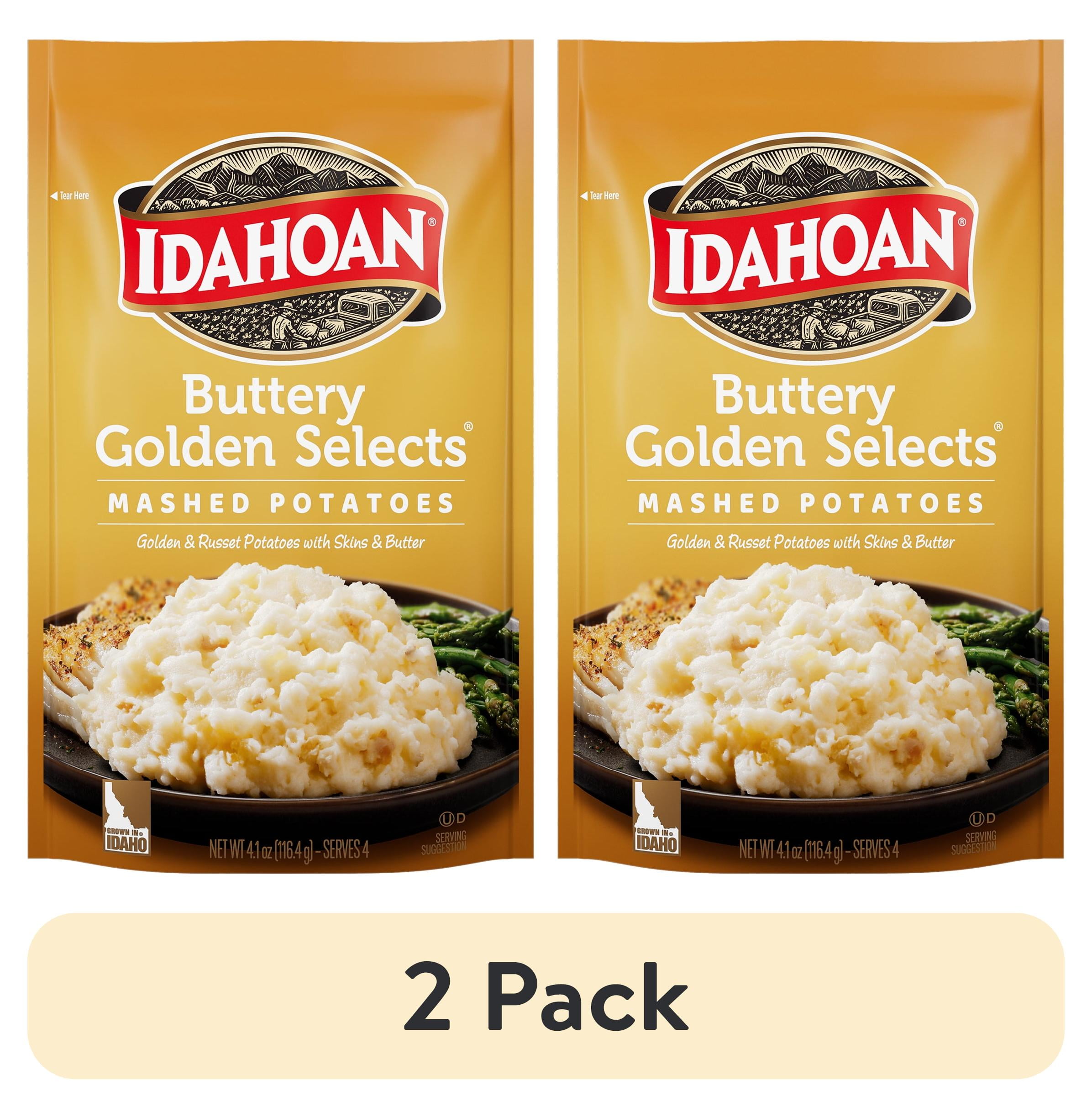 (2 pack) Idahoan Buttery Golden Selects Mashed Potatoes Side Dish, 4.1 oz