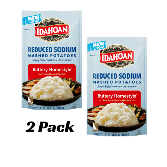 (2 pack) Idahoan Buttery Homestyle Reduced Sodium Mashed Potatoes