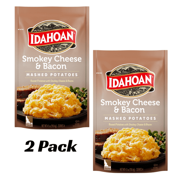 (2 pack) Idahoan® Smokey Cheese & Bacon Mashed Potatoes, 4 oz