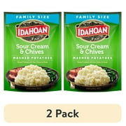 (2 pack) Idahoan Sour Cream & Chives Mashed Potatoes Family Size Side Dish, 8 oz