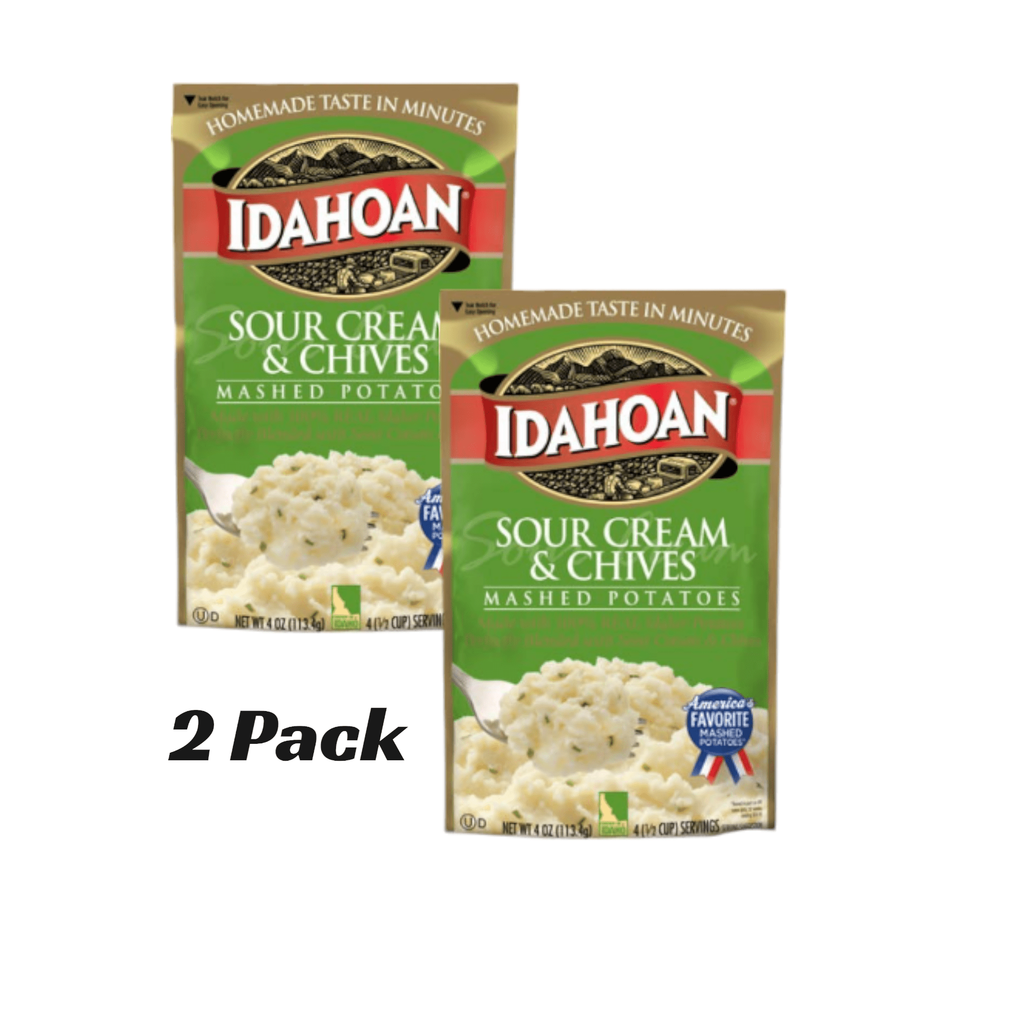 2 pack) Idahoan® Sour Cream & Chives Mashed Potatoes - Walmart.com