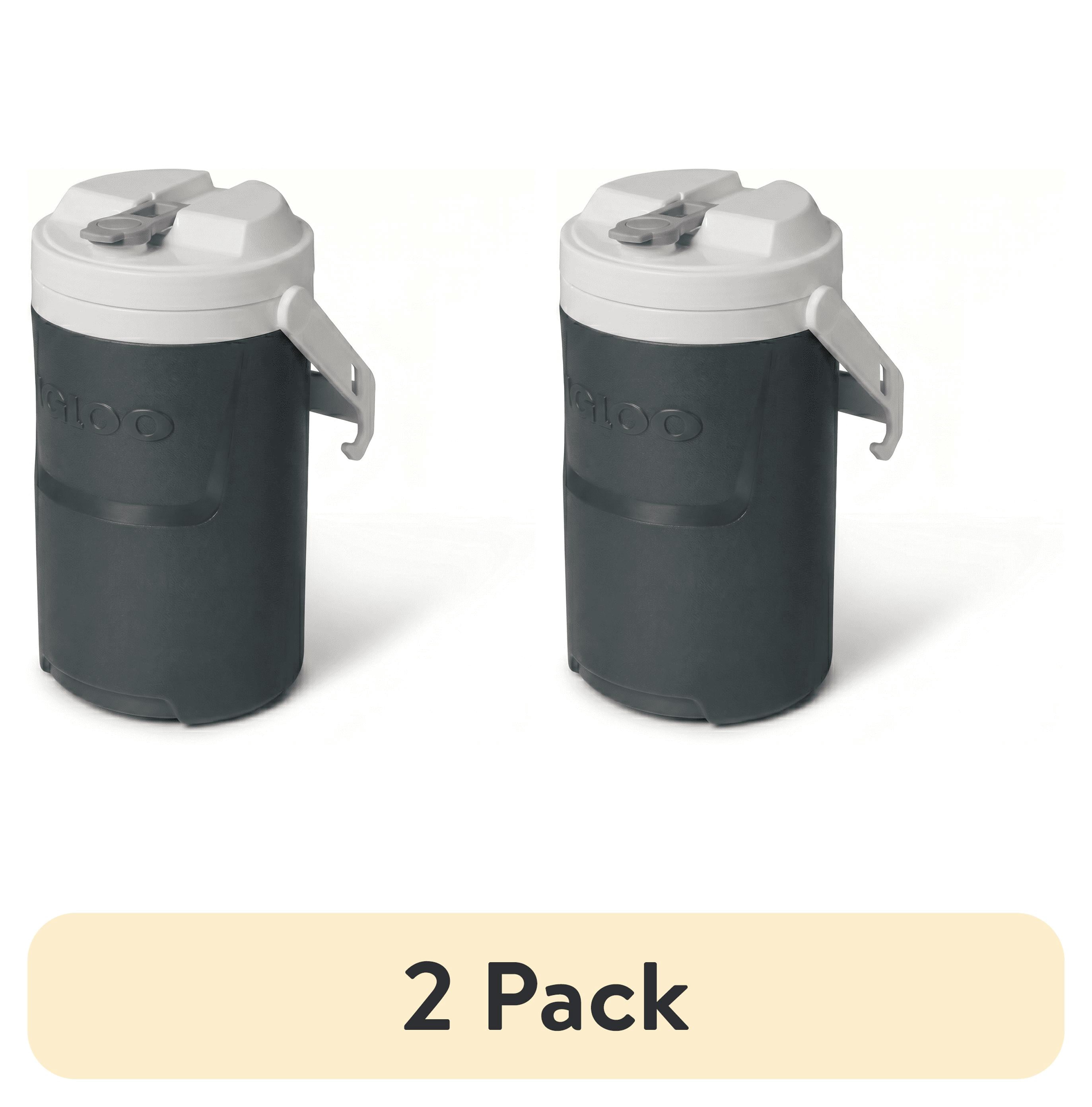 (2 pack) Igloo 1/2 Gallon Sports Beverage Plastic Jug with Hooks, Gray