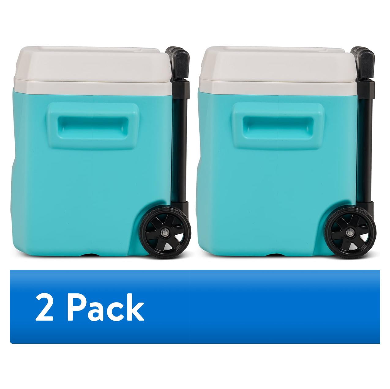 (2 pack) Igloo 16 QT Laguna Hard Sided Ice Chest Cooler with Wheels ...