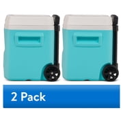 2 pack Igloo 16 QT Laguna Hard Side Ice Chest Cooler with Wheels, Aqua Blue