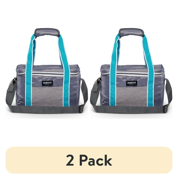 (2 pack) Igloo 6 Can Heritage Lunch Companion Cooler Bag - Teal