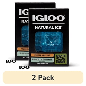(2 pack) Igloo MaxCold Natural Ice 2 Pack (5" x 7" x1" per sheet), Perfect for Keeping School Lunches, Picnics, Drinks, or Work Lunches Cold