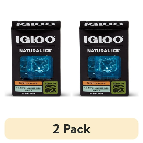 (2 pack) Igloo MaxCold Natural Ice 2 Pack (5" x 7" x1" per sheet)