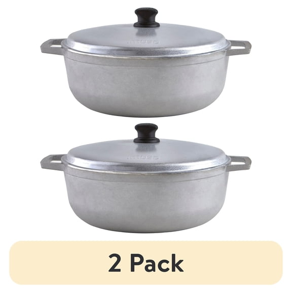 (2 pack) IMUSA 7.5qt Cast Aluminum Caldero - 30cm