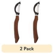 (2 pack) IMUSA Chef WL Stainless Steel Peeler with Wood Look Handle