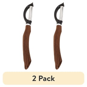 (2 pack) IMUSA Chef WL Stainless Steel Peeler with Wood Look Handle