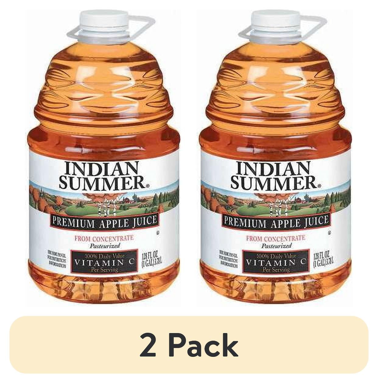 (2 pack) Indian Summer Apple Juice, 128 Fl. Oz.