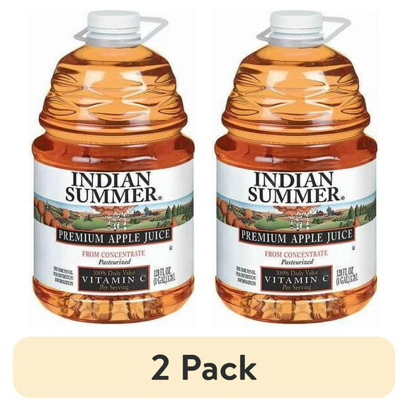 (2 pack) Indian Summer Apple Juice, 128 Fl. Oz.