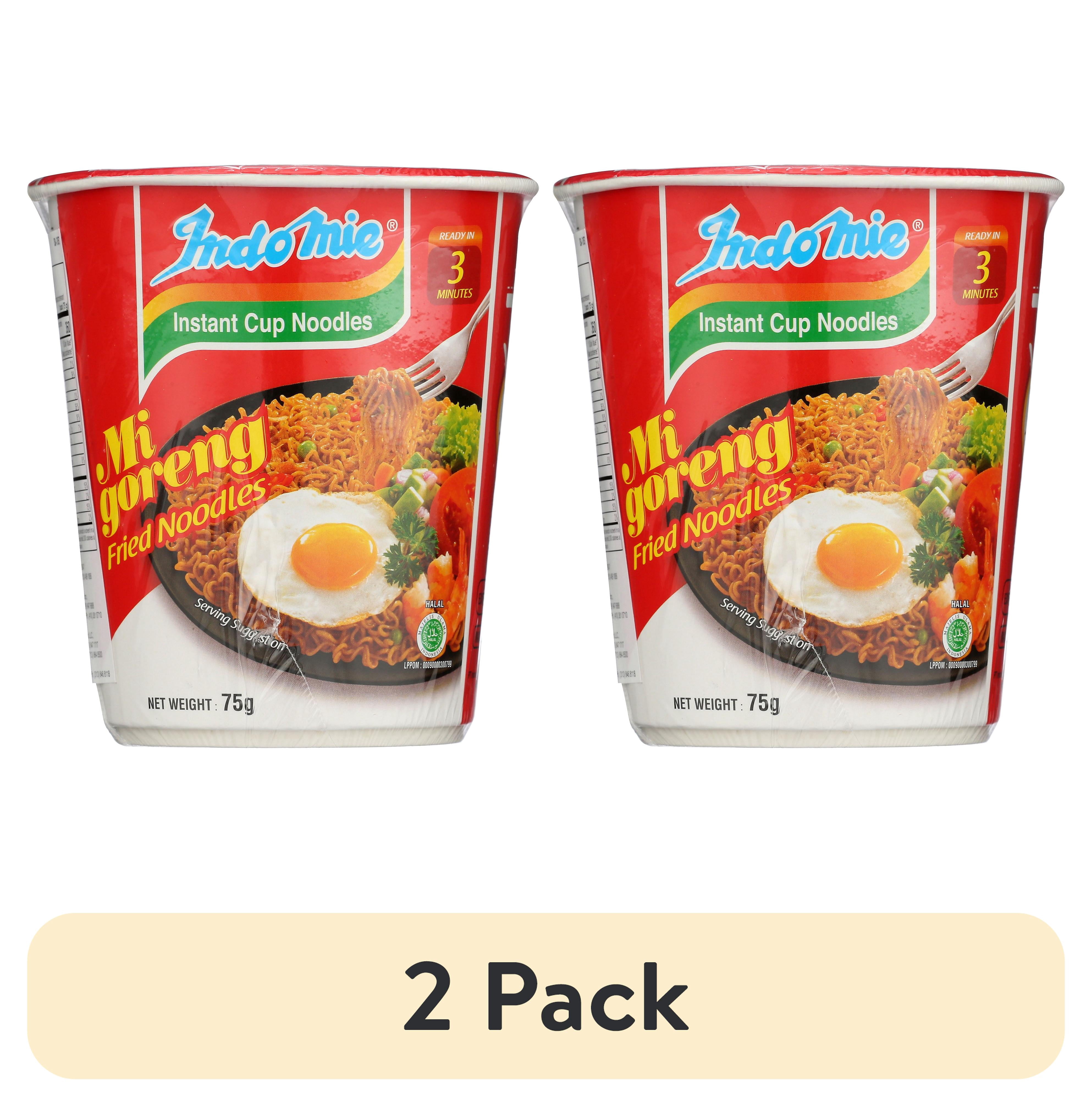 (2 pack) Indomie Mi Goreng Instant Fried Noodles, 2.65 Oz Cup