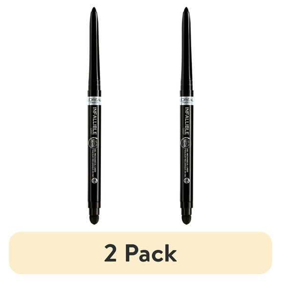(2 pack) L'Oreal Paris Infallible Grip Mechanical Gel Makeup Eyeliner, Intense Black