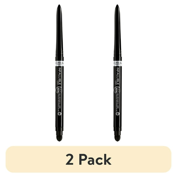 (2 pack) L'Oreal Paris Infallible Grip Mechanical Gel Makeup Eyeliner, Intense Black