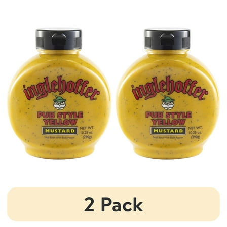 (2 pack) Inglehoffer Pub Style Yellow Mustard, 10.25 oz