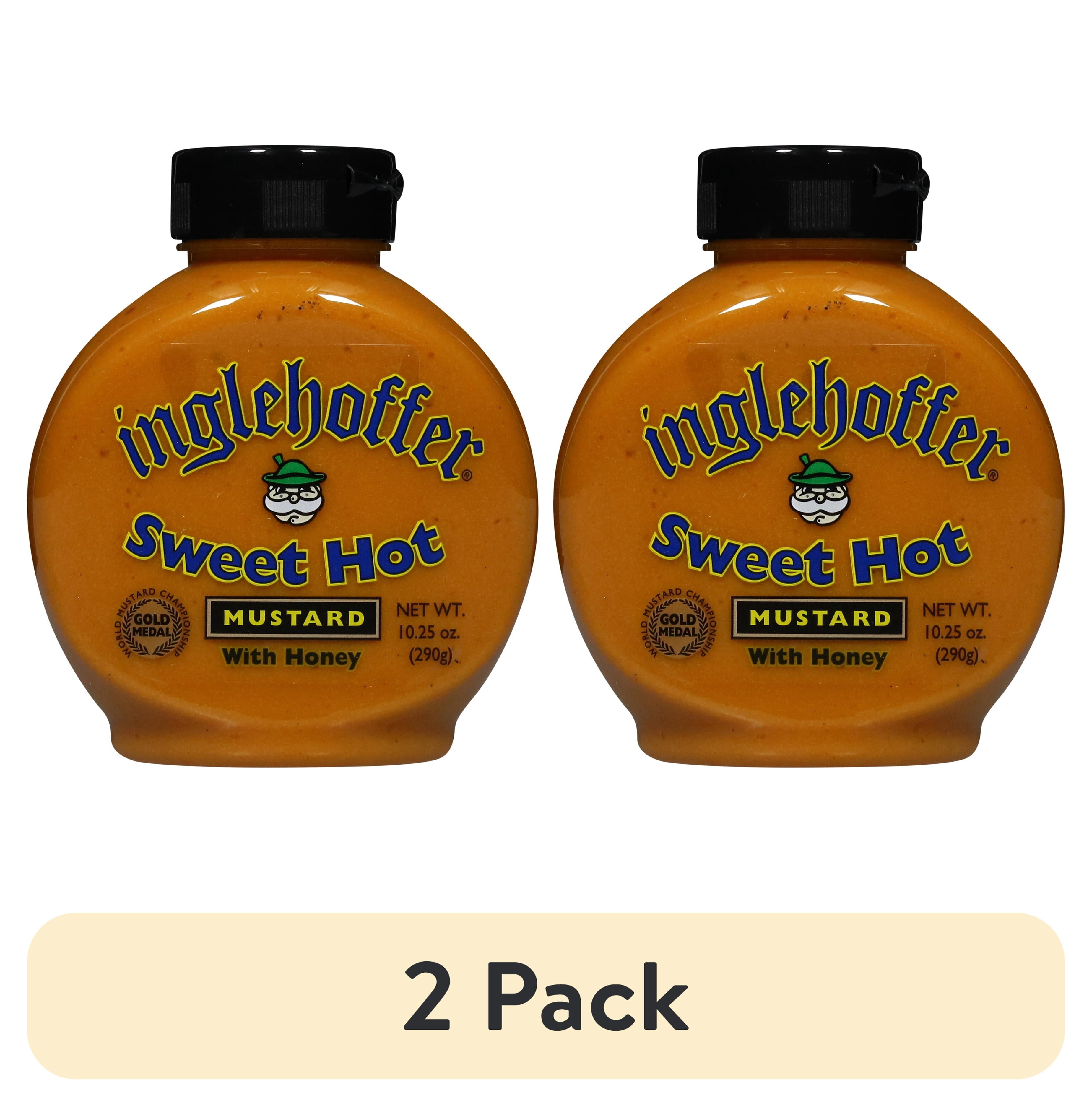 (2 pack) Inglehoffer Sweet Hot Mustard With Honey, 10.25 oz Bottle