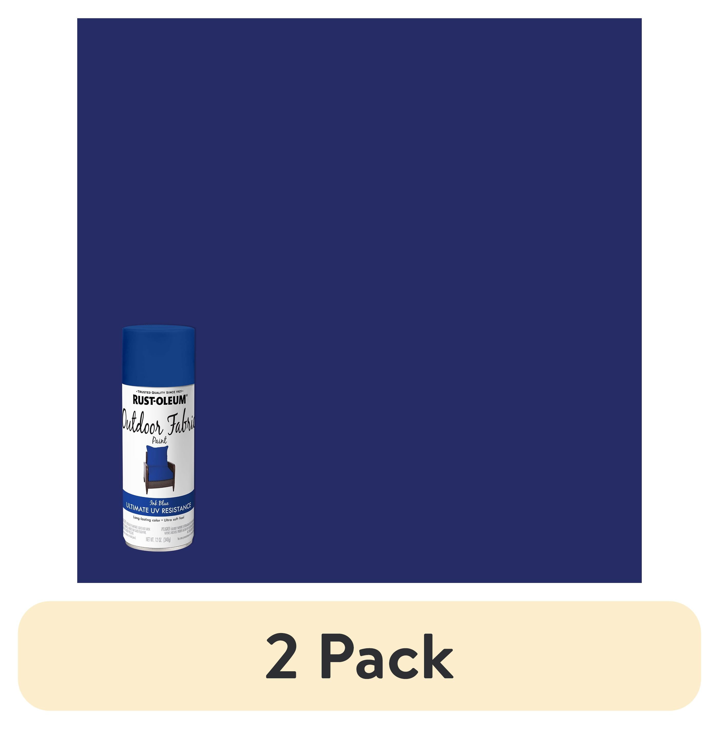 (2 pack) 6 Pack, Ink Blue, Rust-Oleum Specialty Outdoor Fabric Matte Spray Paint- 369538, 12 oz.